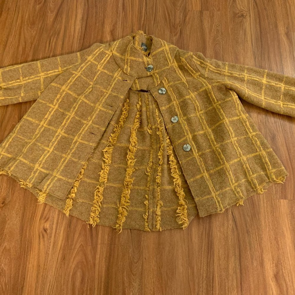100% Wool Mustard Yellow Coat